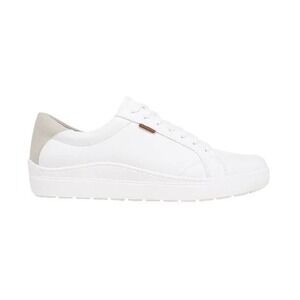 Dr Scholls Nova Womens White Fashion Sneakers Size 9.5W Low Top Lace Up Shoes